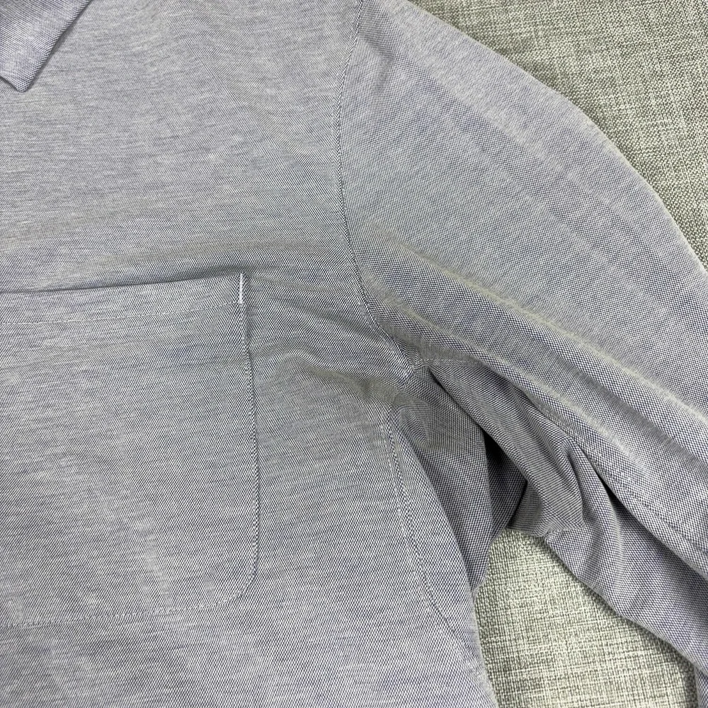 Lululemon Shirt Mens Large Gray Long Sleeve Button Up Knit Collared Casual